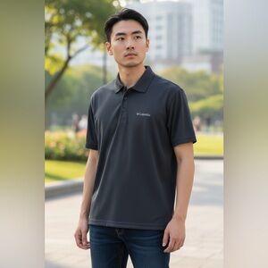 #340 Columbia Men's Charcoal Polo Shirt